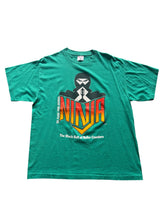 Load image into Gallery viewer, Six Flags Over Georgia Ninja Aqua Single Stitch Sz XL 22x28.5
