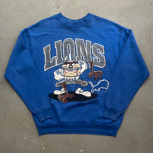 Detroit Lions Taz 1996 Crewneck Large