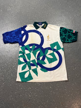 Load image into Gallery viewer, 1996 Atlanta Olympics Hanes Volunteer Blue Polo Size Large
