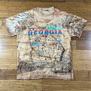 Georgia Map All Over Print Approximately Size Medium