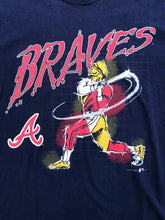 Load image into Gallery viewer, Atlanta Braves 1993 Hanes Blue Graphic Tee Size Large
