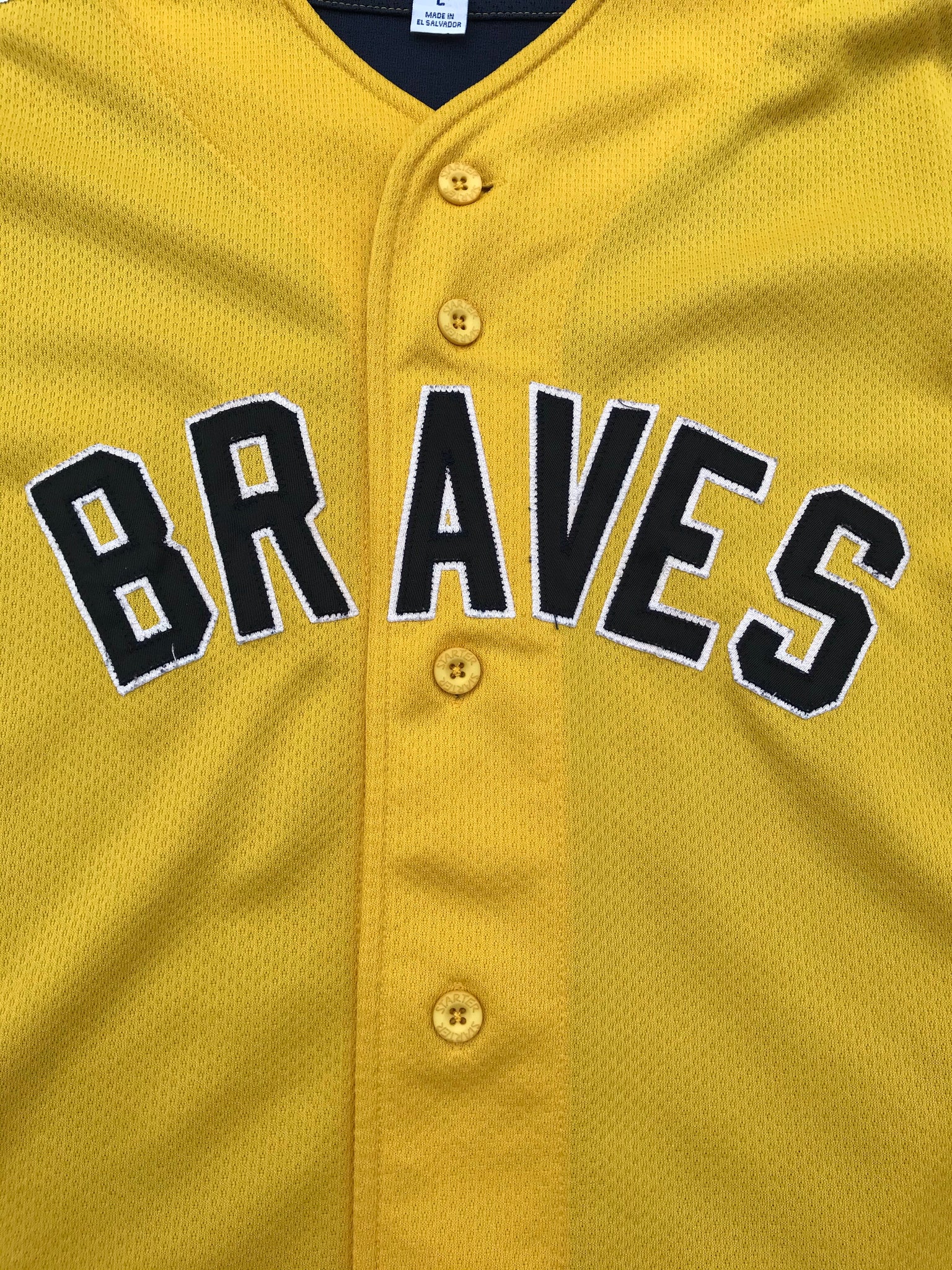 Atlanta Braves Starter Yellow Jersey Large – ShirleyAuthentic
