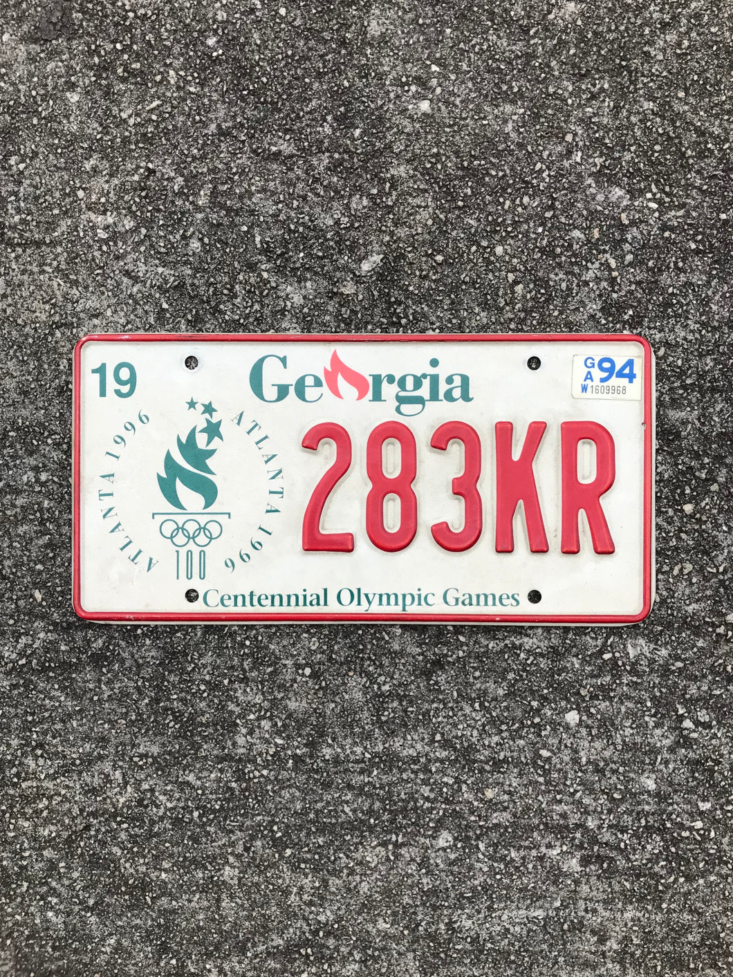 Atlanta Olympics 1996 License Plate